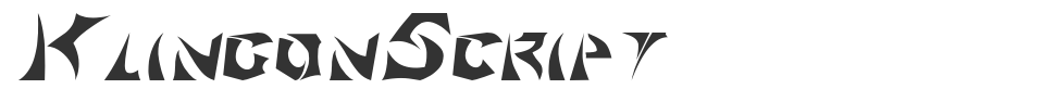 KlingonScript font preview