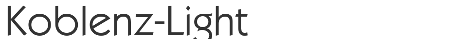 Koblenz-Light font preview