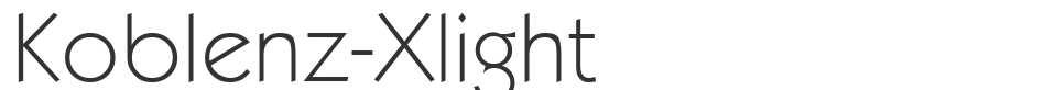 Koblenz-Xlight font preview