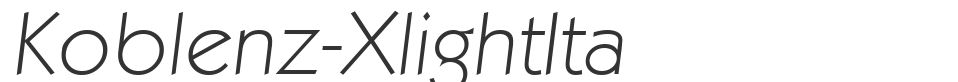 Koblenz-XlightIta font preview