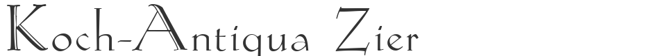 Koch-Antiqua Zier font preview