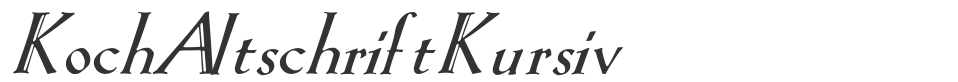 KochAltschriftKursiv font preview