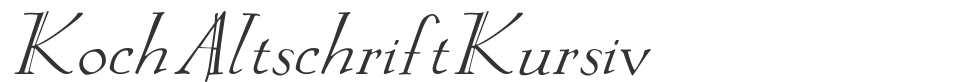 KochAltschriftKursiv font preview