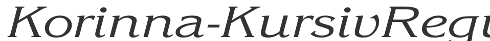 Korinna-KursivRegular Wd font preview