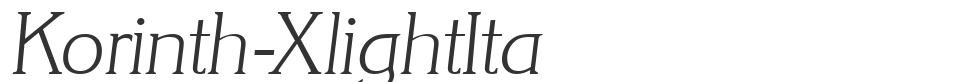 Korinth-XlightIta font preview