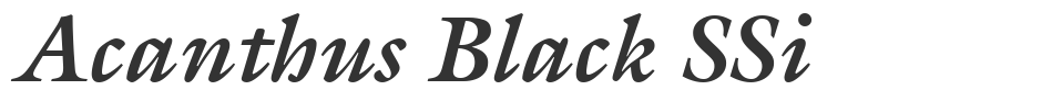 Acanthus Black SSi font preview