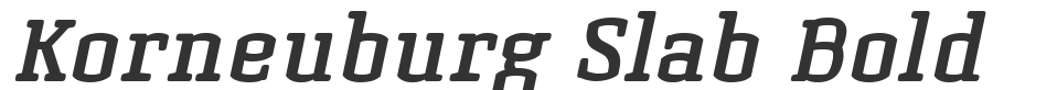 Korneuburg Slab Bold font preview