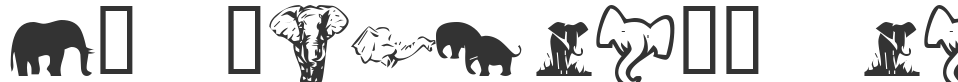 KR Rachel's Elephants font preview
