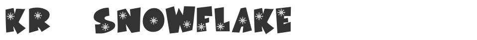 KR Snowflake font preview