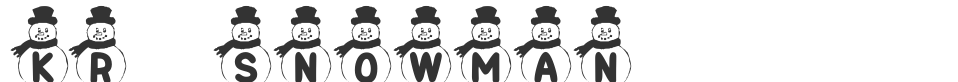 KR Snowman font preview