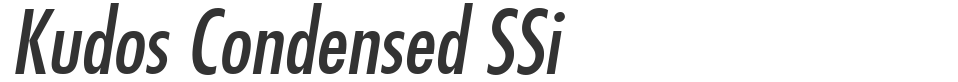 Kudos Condensed SSi font preview