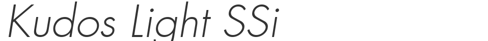 Kudos Light SSi font preview