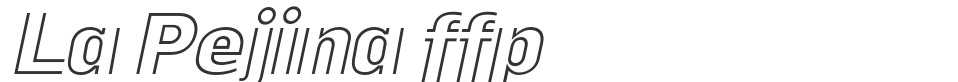 La Pejina ffp font preview