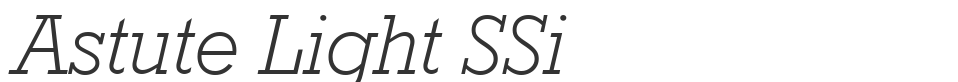 Astute Light SSi font preview