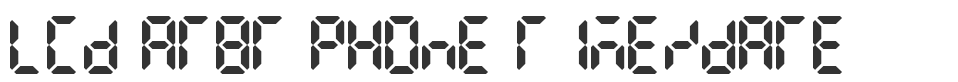 LCD AT&T Phone Time/Date font preview