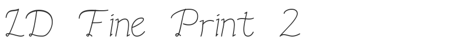 LD Fine Print 2 font preview