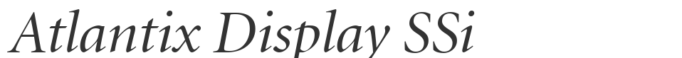 Atlantix Display SSi font preview