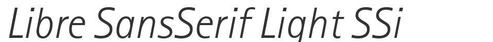 Libre SansSerif Light SSi font preview