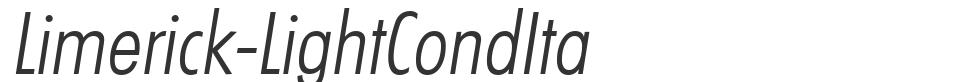 Limerick-LightCondIta font preview