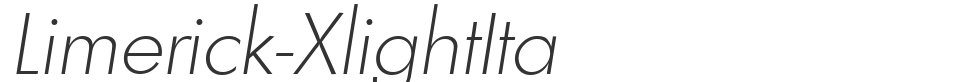 Limerick-XlightIta font preview