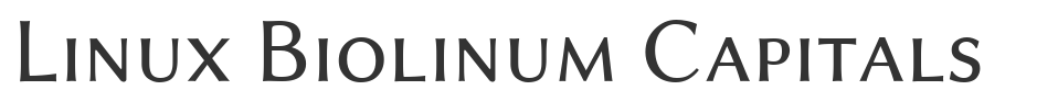 Linux Biolinum Capitals font preview