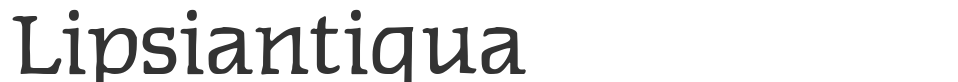 Lipsiantiqua font preview