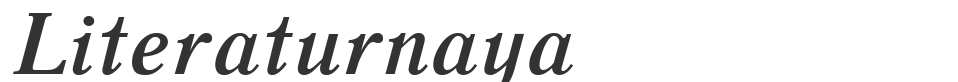 Literaturnaya font preview