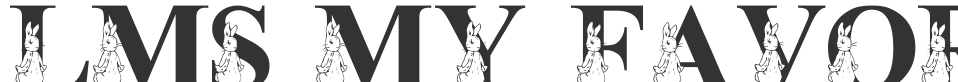 LMS My Favorite Rabbit font preview
