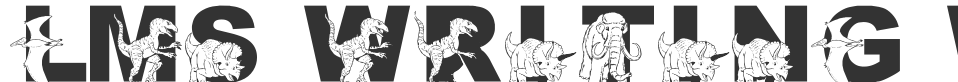 LMS Writing With Dinosaurs font preview