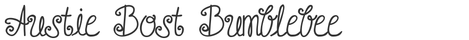 Austie Bost Bumblebee font preview