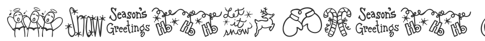 Austie Bost Christmas Doodles font preview