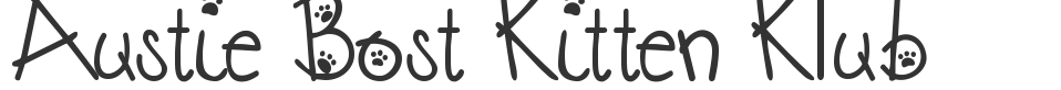 Austie Bost Kitten Klub font preview