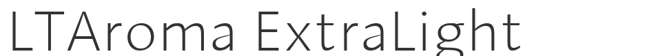 LTAroma ExtraLight font preview