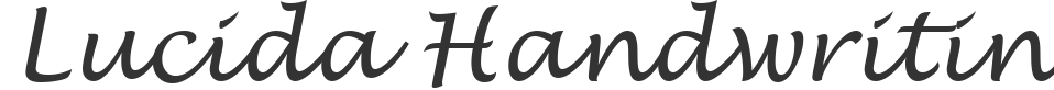 Lucida Handwriting font preview