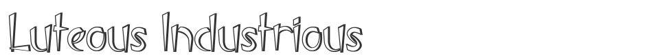 Luteous Industrious font preview