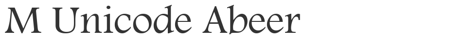 M Unicode Abeer font preview
