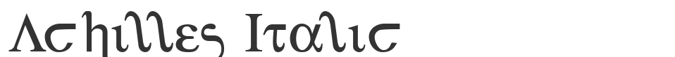 Achilles Italic font preview
