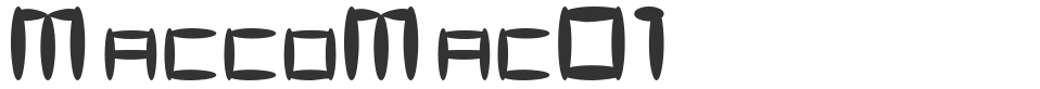 MaccoMac01 font preview