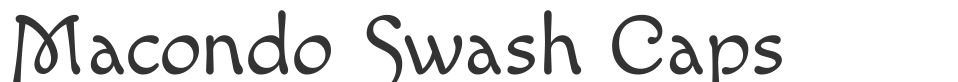 Macondo Swash Caps font preview