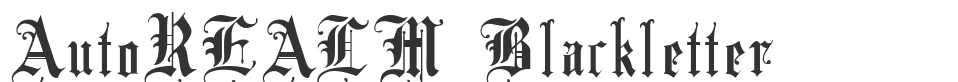 AutoREALM Blackletter font preview