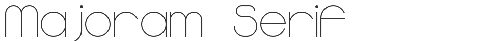 Majoram Serif font preview