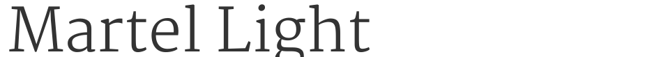 Martel Light font preview