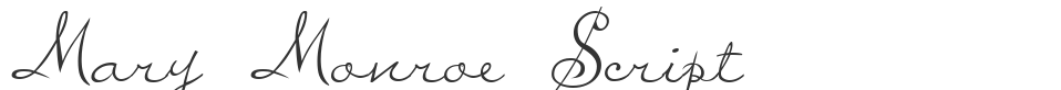 Mary Monroe Script font preview
