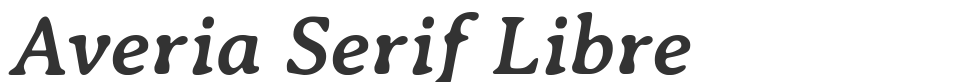 Averia Serif Libre font preview