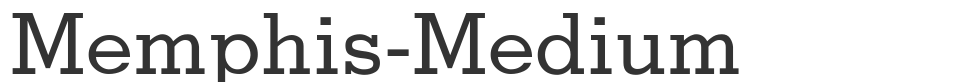 Memphis-Medium font preview