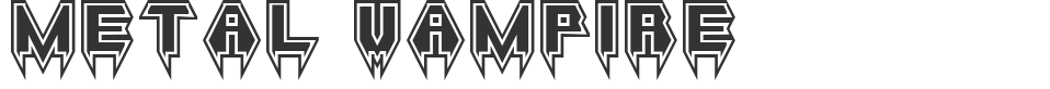 Metal Vampire font preview