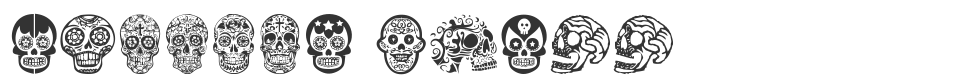 Mexican Skull font preview