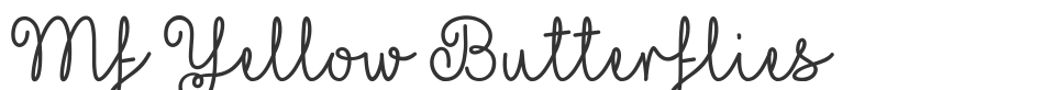 Mf Yellow Butterflies font preview