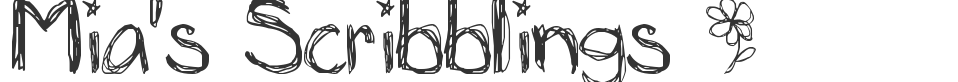 Mia's Scribblings ~ font preview