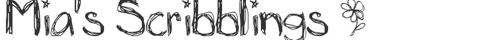 Mia's Scribblings ~ font preview